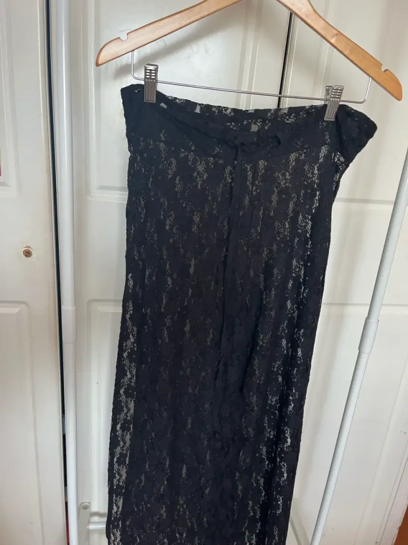 Pantalones de encaje negro para mujer - 2
