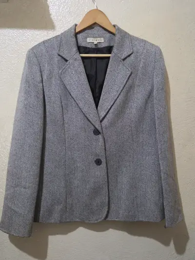 Blazer gris de lana para mujer Viarella - miniatura 4