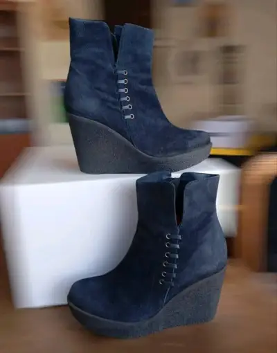 Botines de cuero negro con cierre lateral - miniatura 3