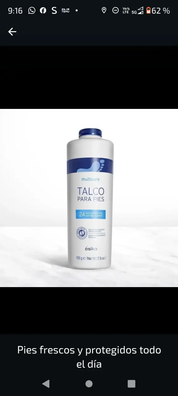 Talco para pies Multicare 500g