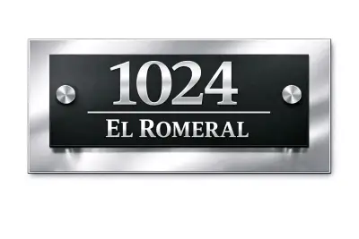 Placa de dirección moderna personalizada - miniatura 1