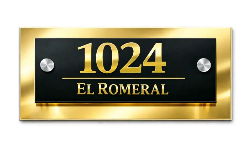 Placa de dirección moderna personalizada - 2