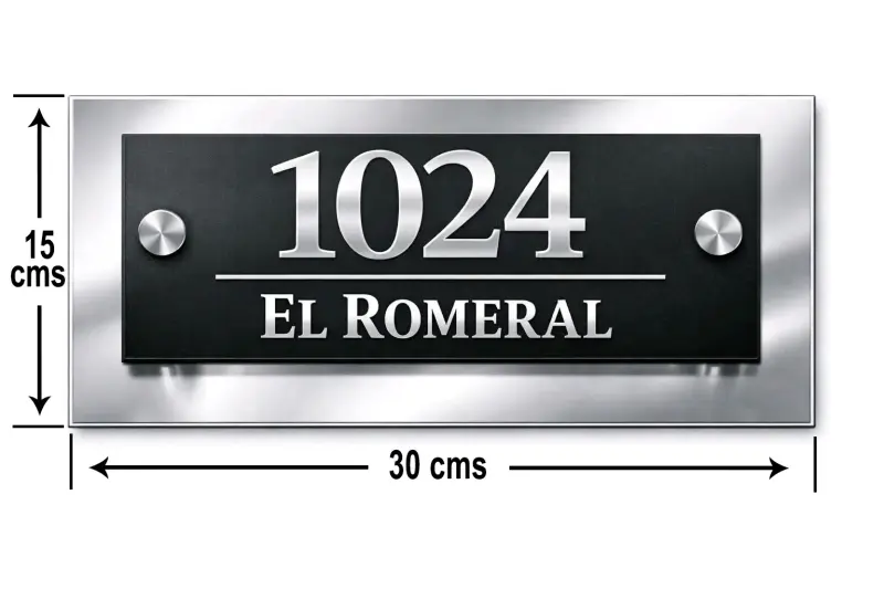 Placa de dirección moderna personalizada - 3