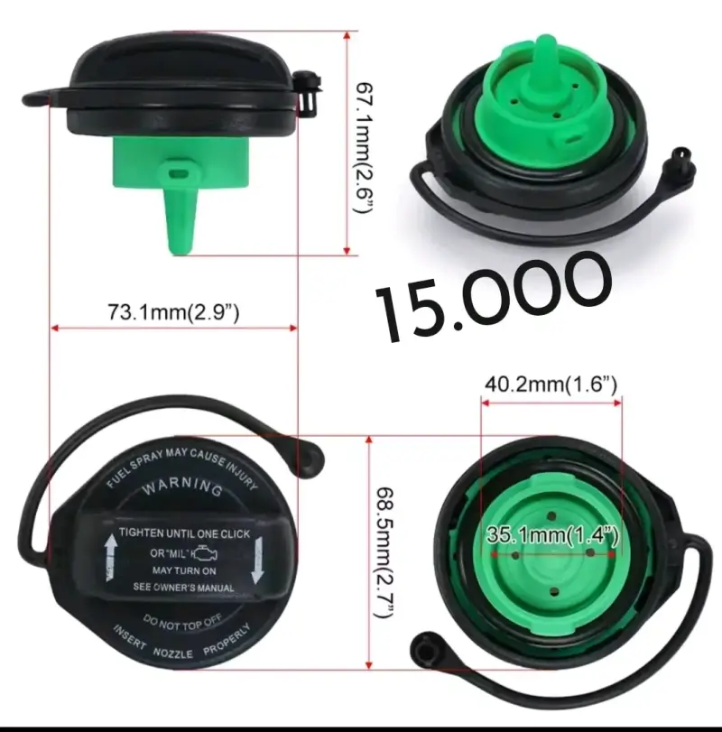 Tapa de tanque de combustible con llave para Hyundai y Kia - 5