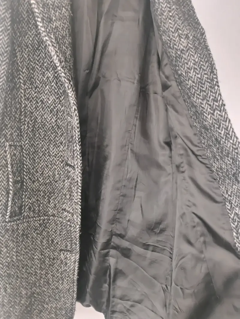 Abrigo de lana gris para mujer - 4