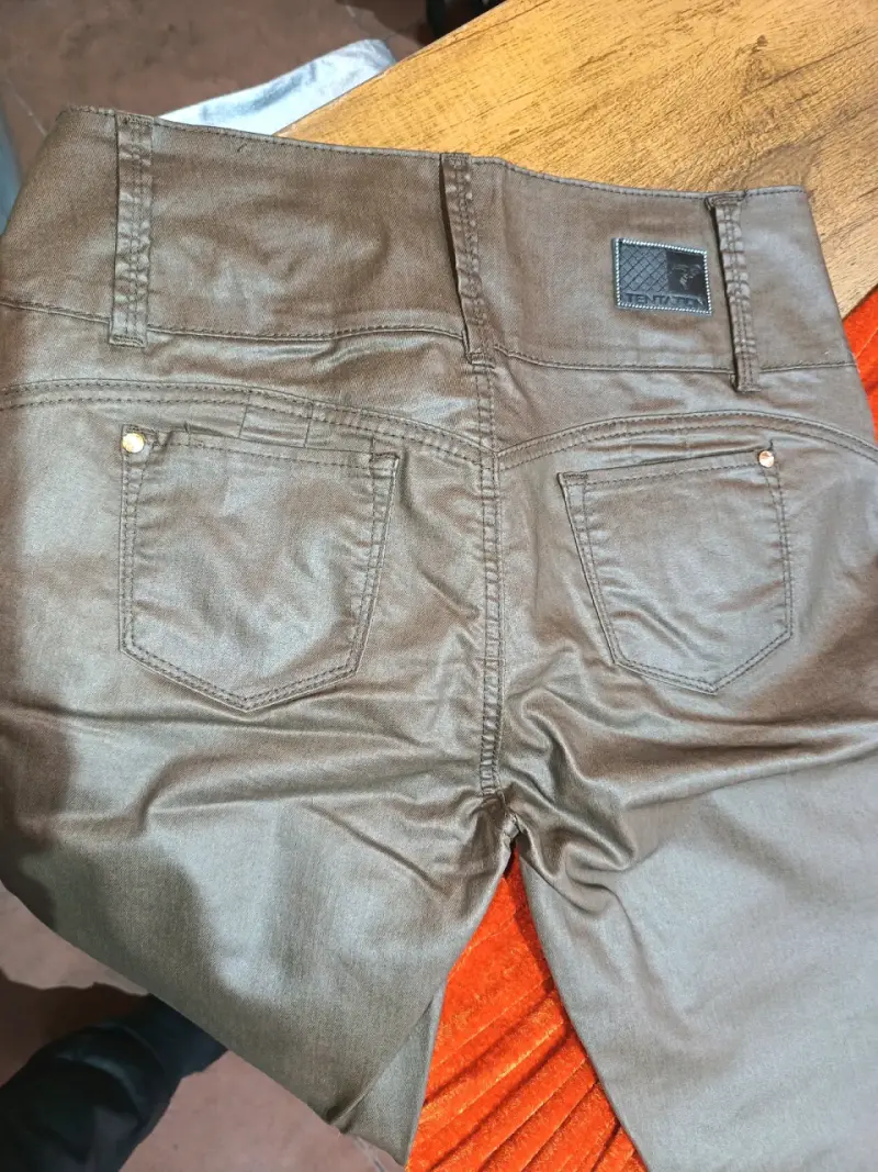 Pantalones marrones de algodón talla 42 - 1