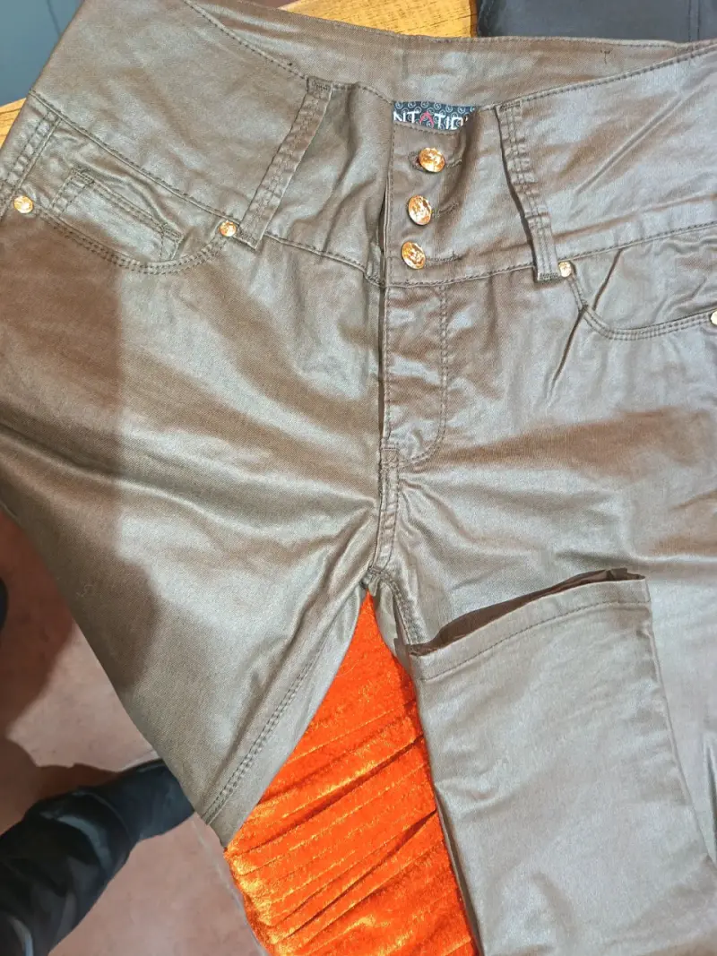 Pantalones marrones de algodón talla 42 - 3