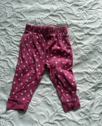 Pantalones de bebé Disney rosados con lunares - miniatura 1