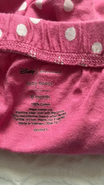 Pantalones de bebé Disney rosados con lunares - miniatura 2