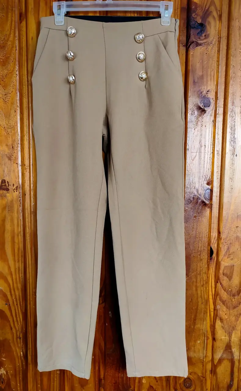 Pantalones beige de mujer - 2