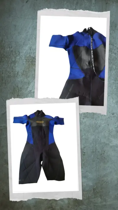 Traje de Neopreno Corto Azul y Negro para Hombre - miniatura 3