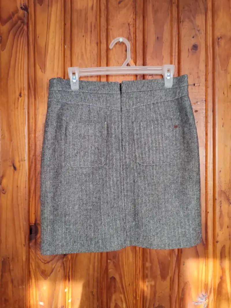 Falda de lana gris McGregor - 4
