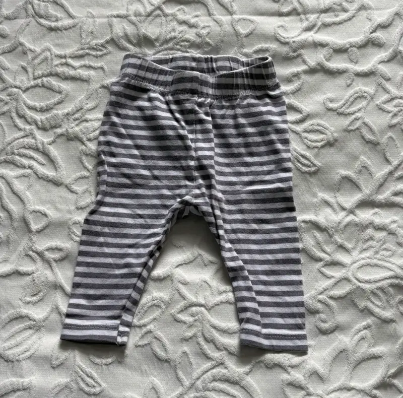 Pantalones de bebé a rayas gris Dopodopo - 1
