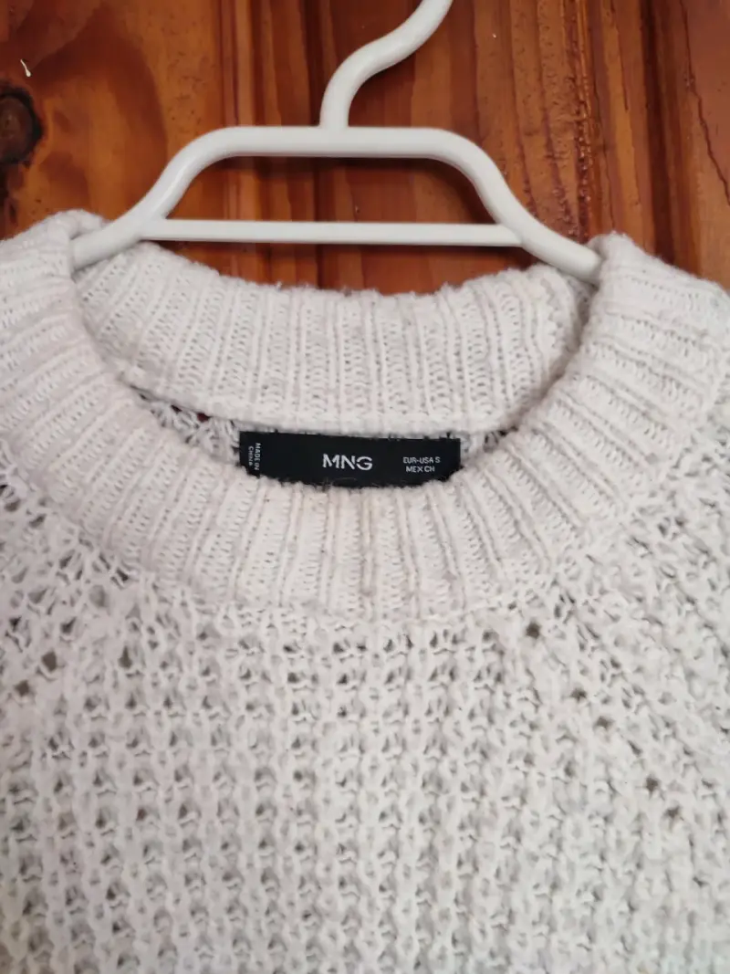 Suéter de punto blanco MNG para mujer - 3