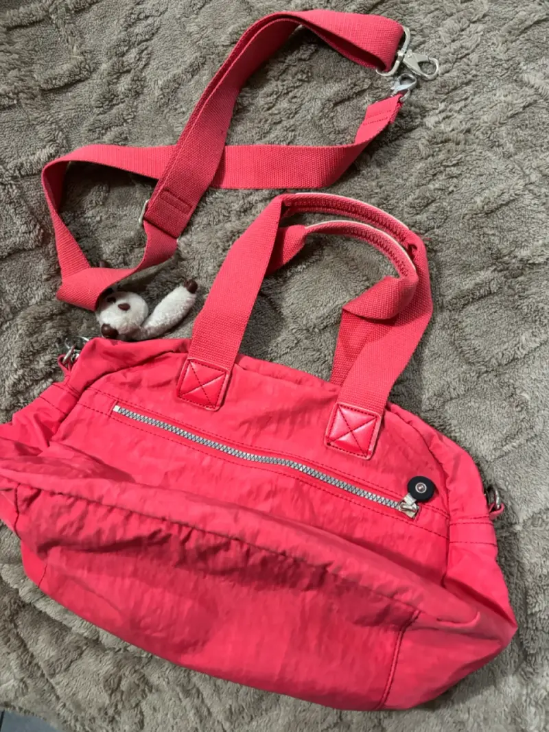 Bolso Kipling rosado con múltiples bolsillos - 3