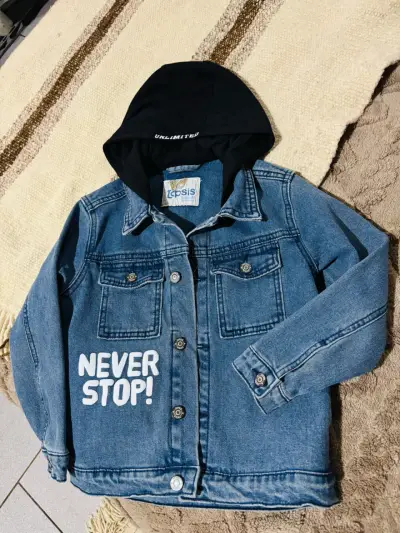 Chaqueta de Mezclilla con Capucha para Niño - miniatura 1