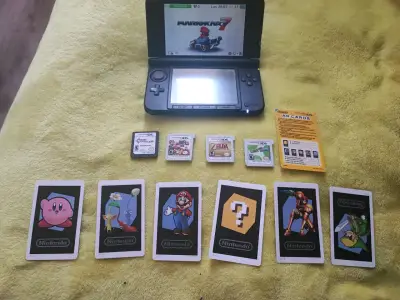 Nintendo 3DS XL azul con juegos y accesorios - miniatura 4