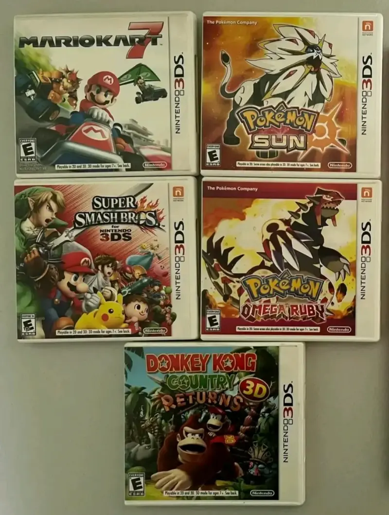 Nintendo 3DS XL azul con juegos y accesorios - 5