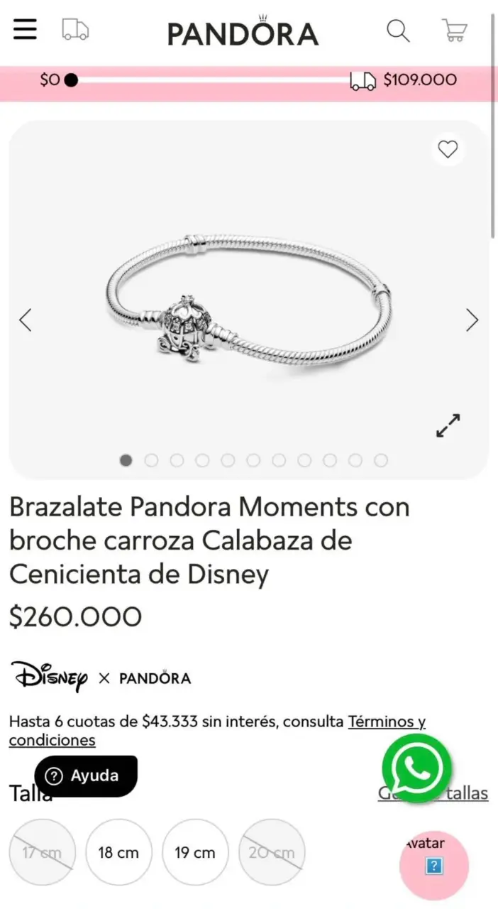 Brazalete Pandora Cenicienta - 1