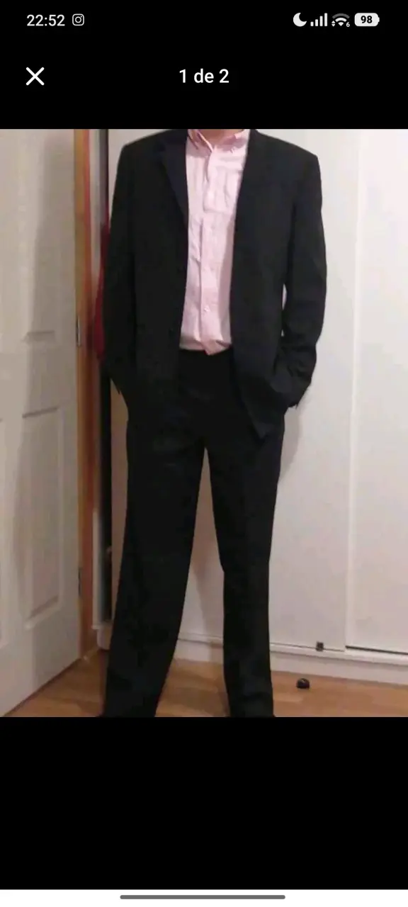 Traje formal negro para hombre