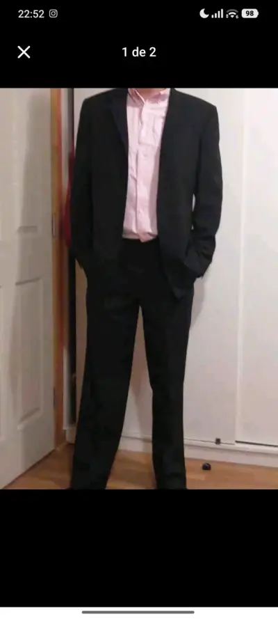 Traje formal negro para hombre - miniatura 1