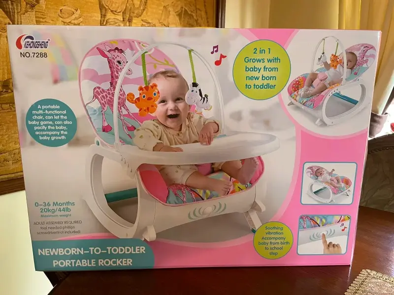 Silla mecedora portátil para bebé 2 en 1 - 3