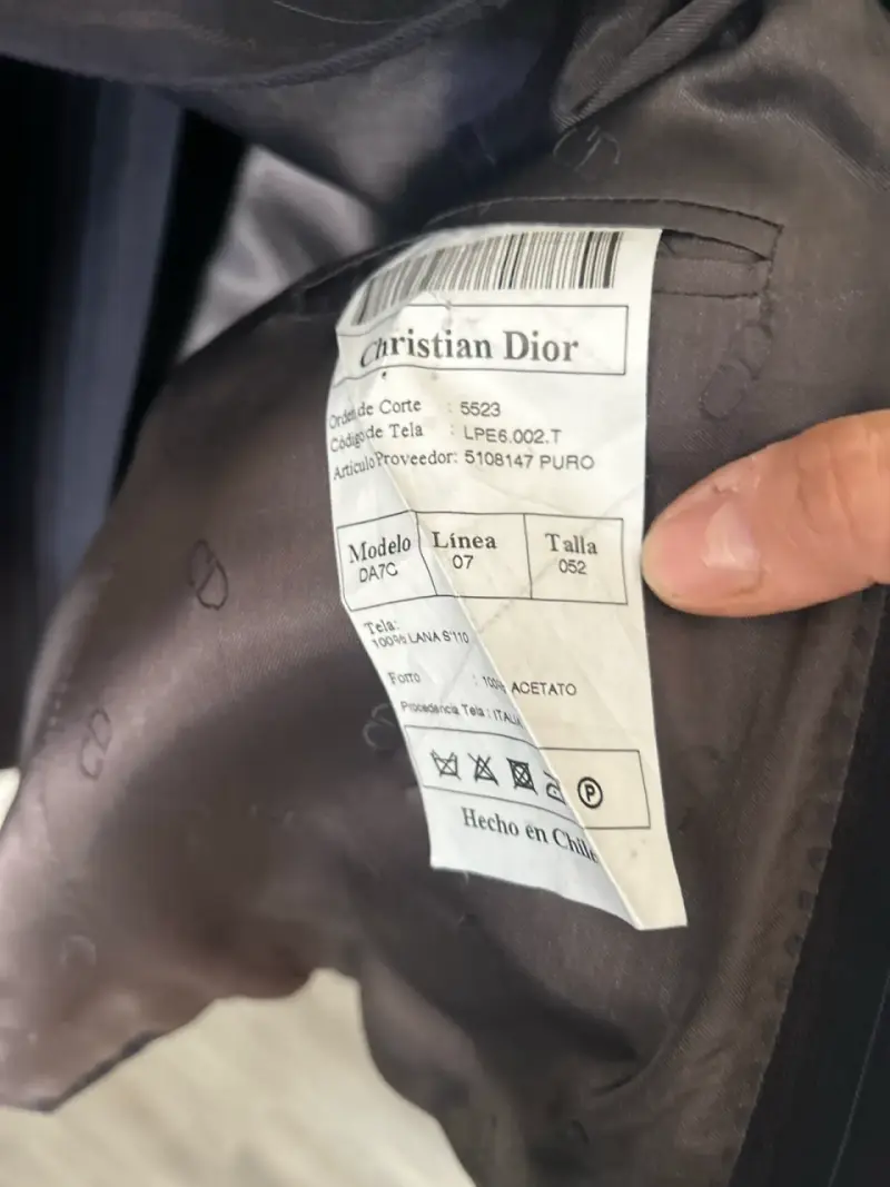 Traje de Lana a Rayas Christian Dior Talla 52 - 3