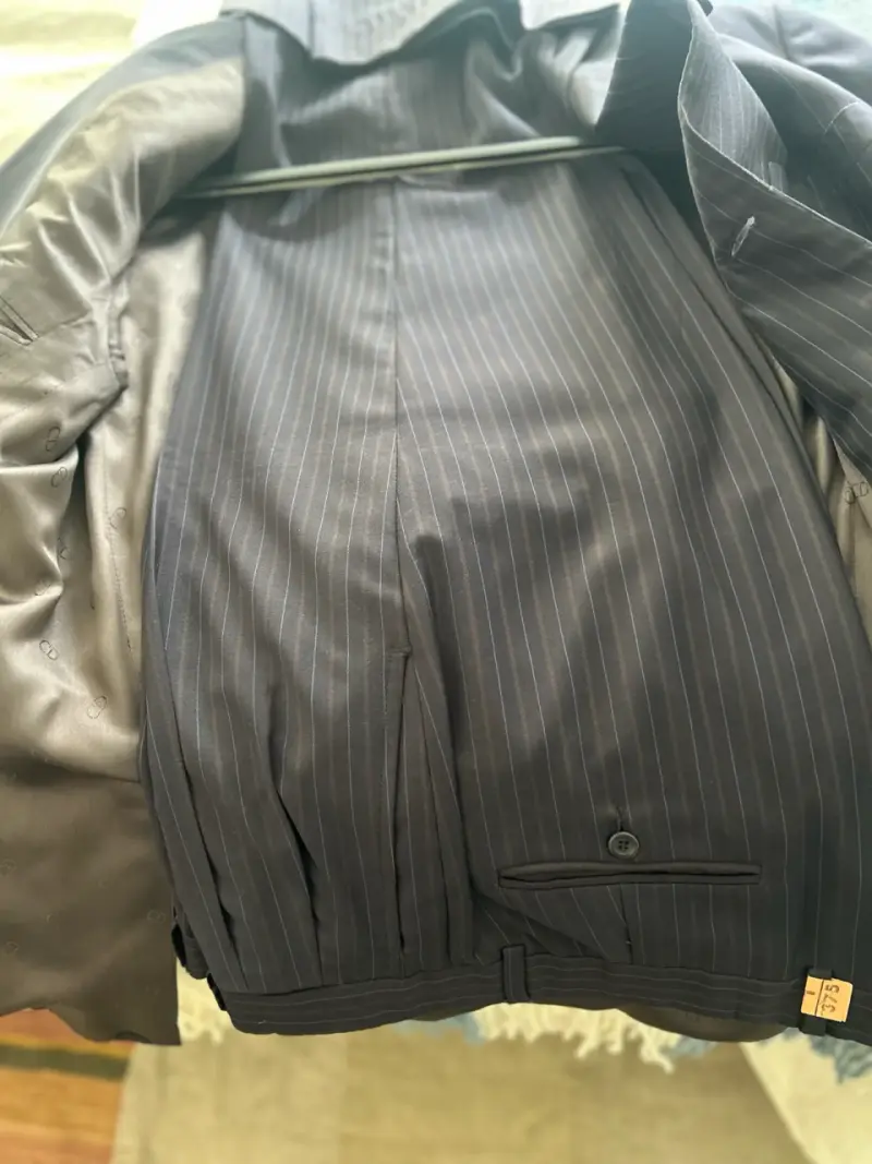 Traje de Lana a Rayas Christian Dior Talla 52 - 4