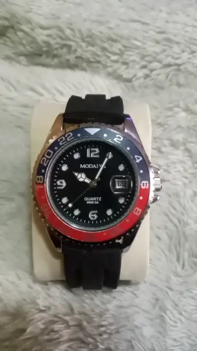 Reloj Modaiya Quartz Negro Deportivo - miniatura 1