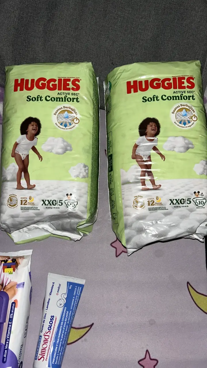 $5.000 los dos paquetes Pañales Huggies XXG