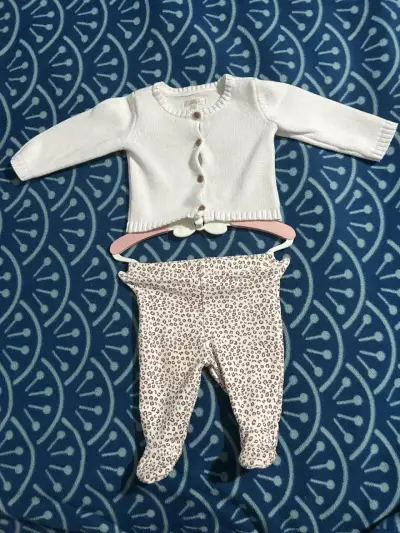 Conjunto (chaleco YAMPI 0m) (pantalón limonada 0m) - miniatura 1