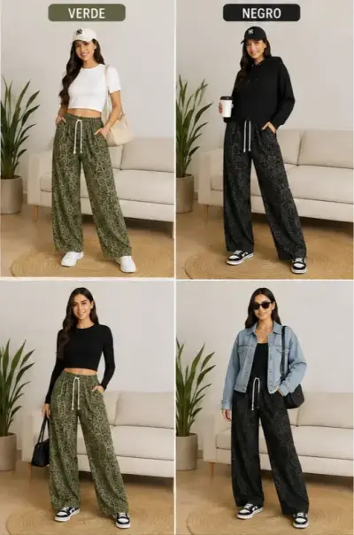 Pantalón ancho con pretina elasticada - miniatura 3