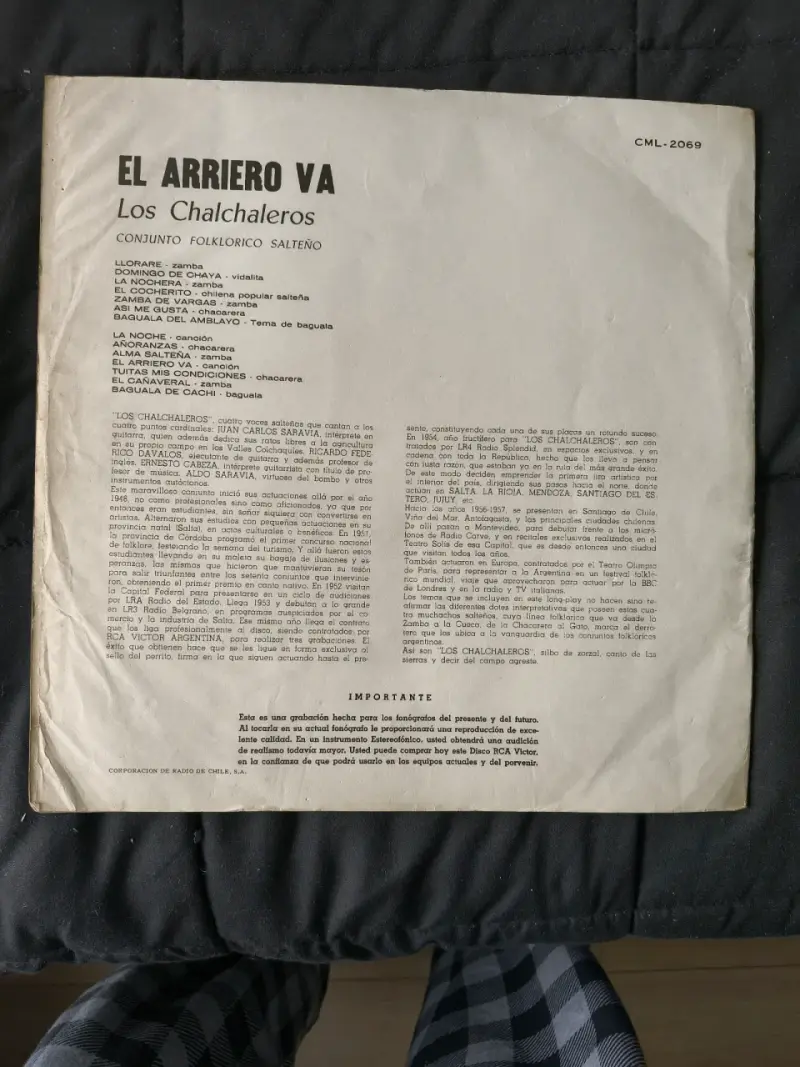 Vinilo Los Chalchaleros El Arriero Va RCA Victor - 2