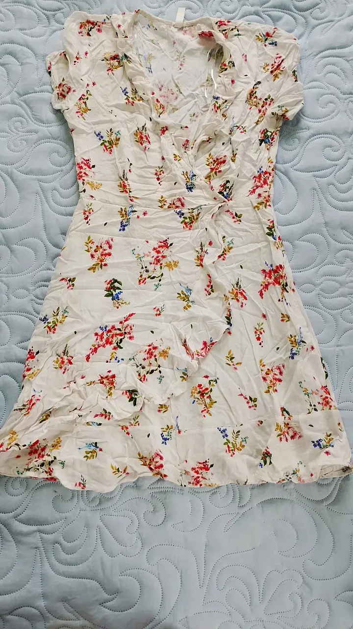 Vestido floral rojo para niña - 4