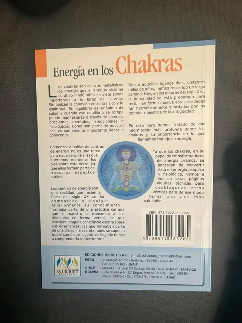 Libro Chakras Conceptos y Desbloqueos Mirbet Ediciones - 2