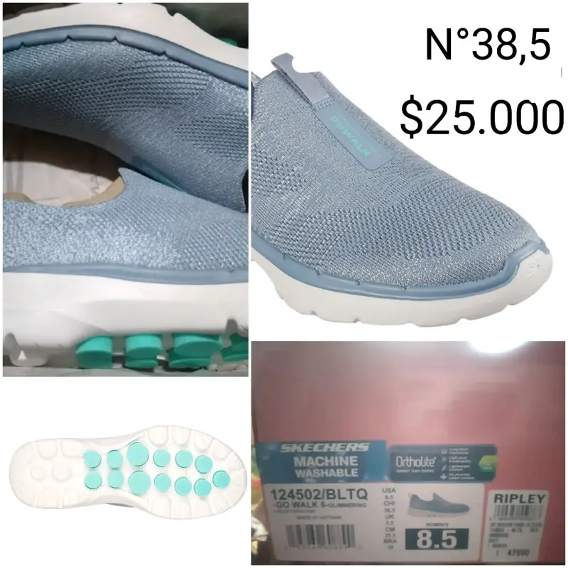 Zapatillas Skechers Go Walk 6 Glimmering Mujer