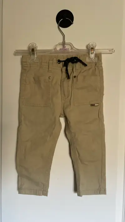 Pantalones beige para niño Black & Blue 24M - miniatura 1