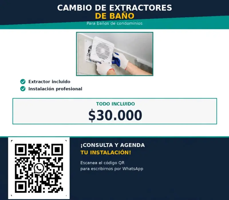 Cambio de extractores de baño