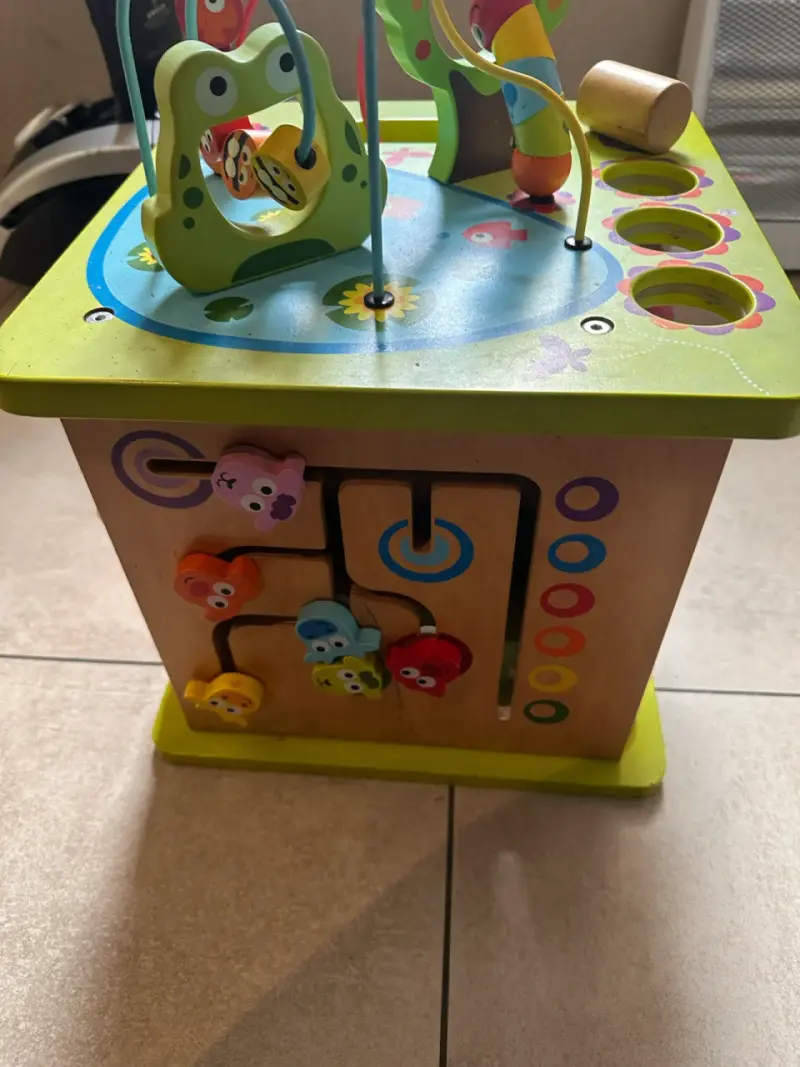Cubo de actividades de madera para niños - 4