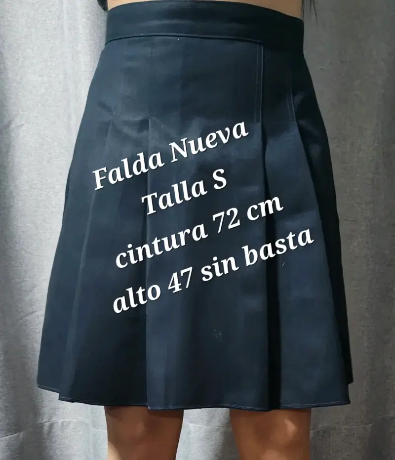 Falda azul colegio nueva talla S