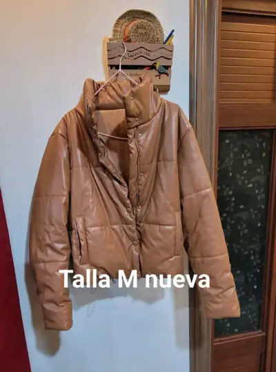 Chaqueta de pluma azul y negra talla 16 - miniatura 3