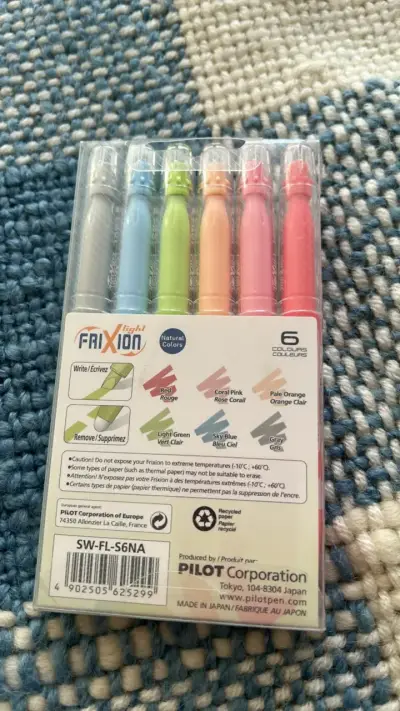 Set de 6 marcadores Pilot Frixion Light colores naturales - miniatura 2