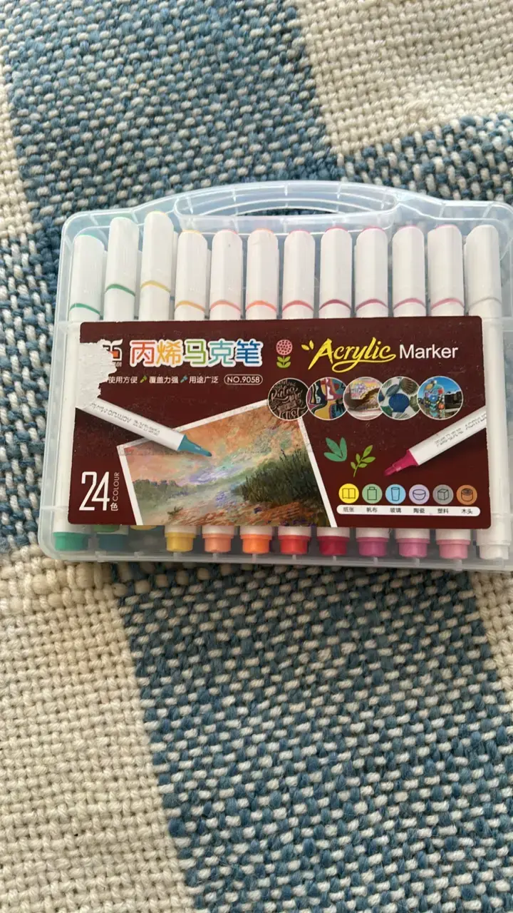 Set de 24 marcadores acrílicos colores variados - 1
