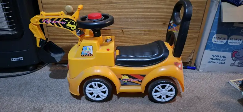 Auto excavadora para niños amarillo - 2