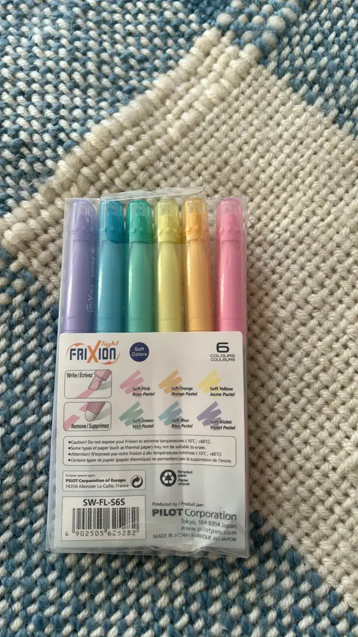 Set de marcadores Pilot Frixion colores suaves - 2