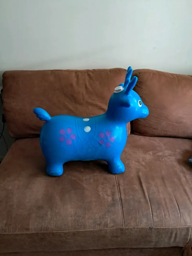 Juguete inflable de salto para niños azul - 1