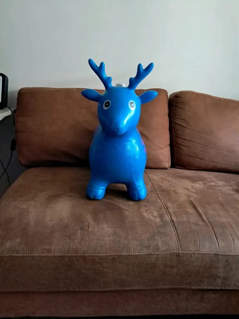 Juguete inflable de salto para niños azul - 2