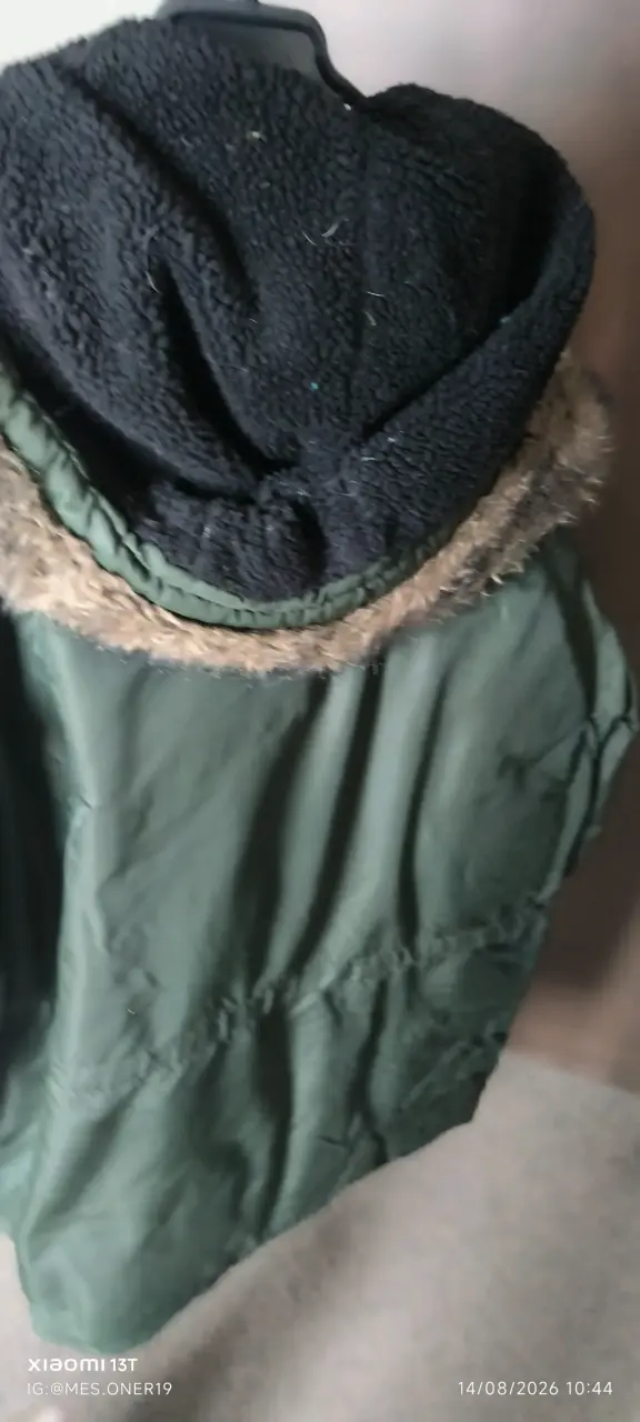 Parka verde con capucha de piel Old Navy - 2