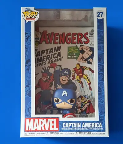 Figura Funko Pop Captain America Comic Cover - miniatura 1