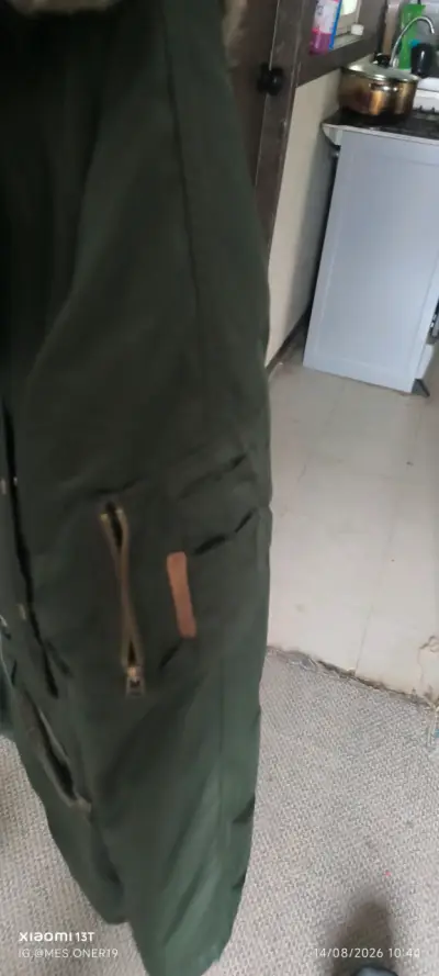 Parka verde con capucha de piel Old Navy - miniatura 3